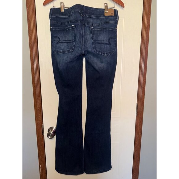 American Eagle Dark Wash Kick Boot Jeans Size 6 - Picture 2 of 10